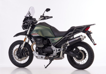 HURRIC Rac 1 Auspuff schwarz EG-BE passt für MOTO GUZZI V85 TT(21-24)