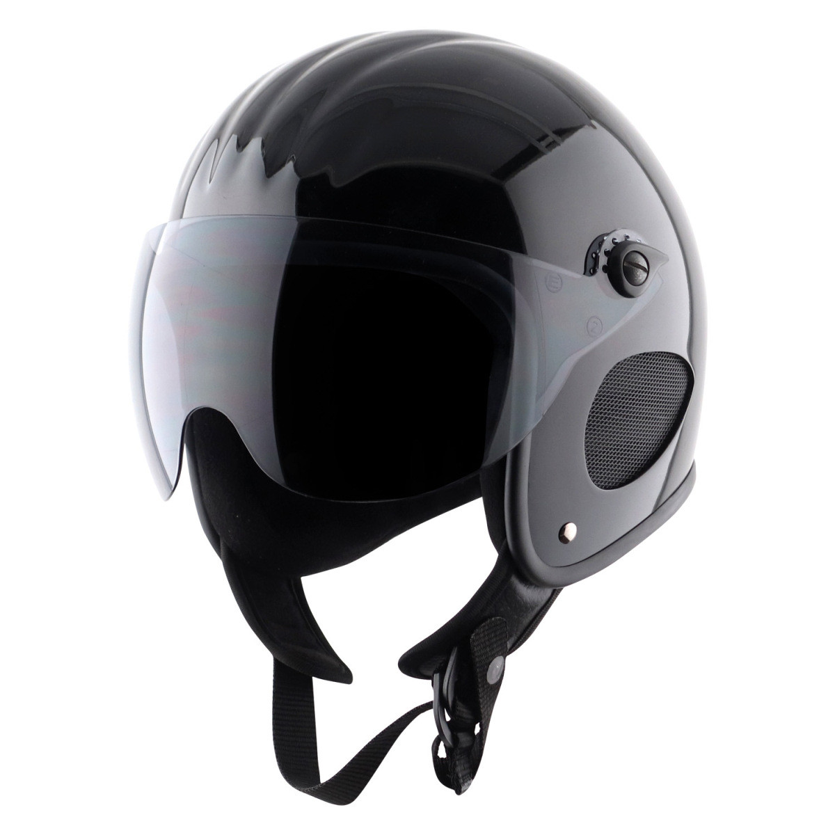 Bores Gensler SRM Slight 1 - FINALE - Jethelm - mit Visier - schwarz-glanz