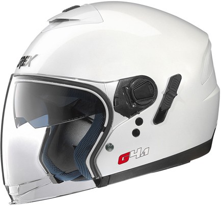 GREX Jet Helm G4.1E KINETIC, metal white 4 Gr:XS-2XL