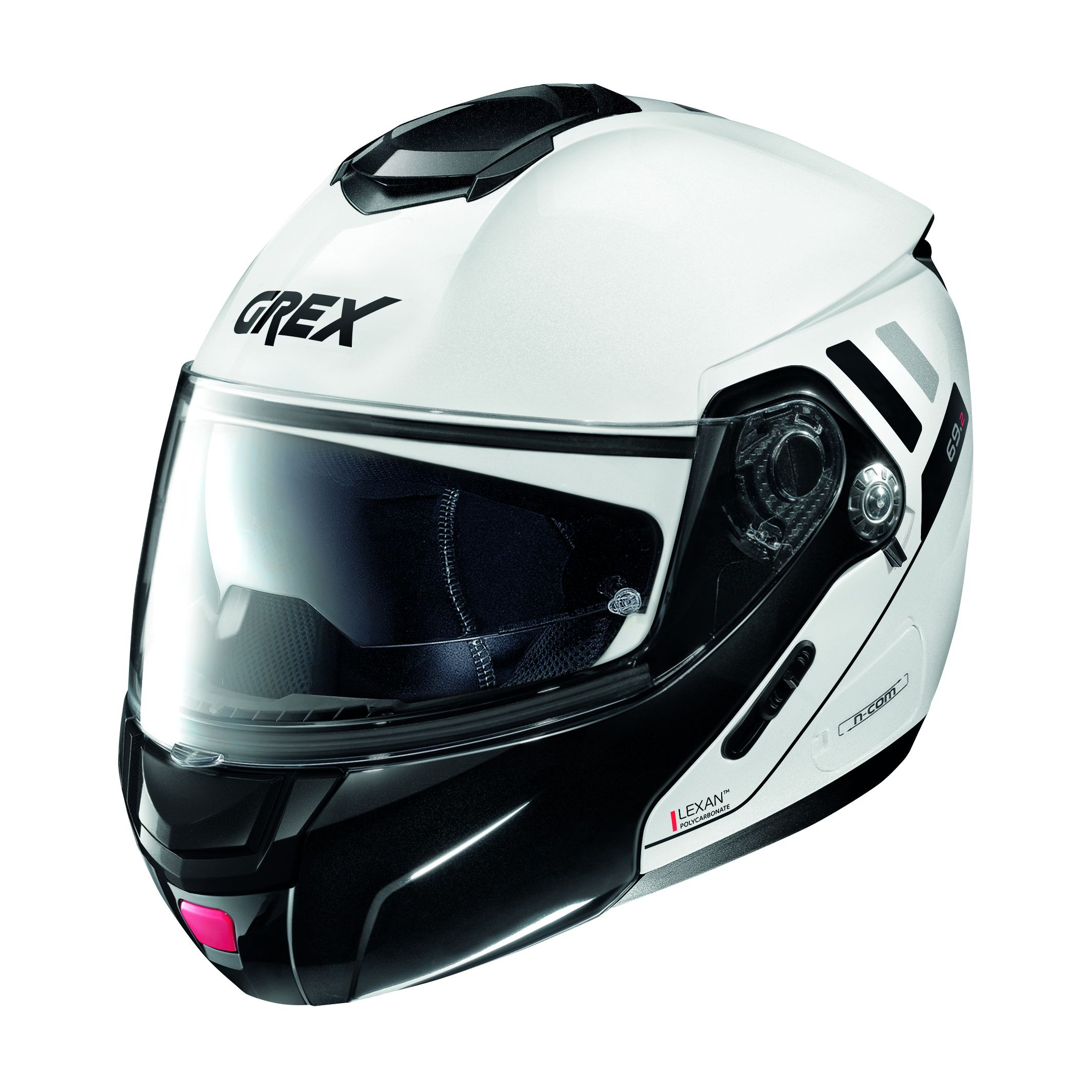 GREX Klapphelm G9.2 OFFSET N-COM, METAL WHITE 12 Gr:XS-2XL