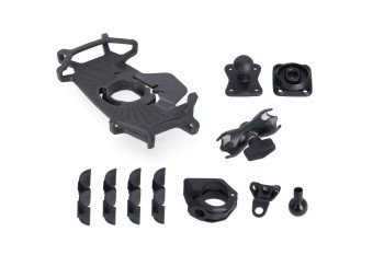 SW-Motech Universal Navi-Kit mit T-Lock Halter Smartphone Inkl 2" Klemmarm für Lenker/Spiegelgewinde