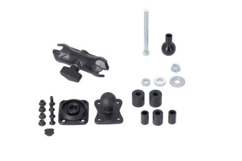 SW-Motech Navi-Halter für Steuerkopfrohr mit T-Lock Inkl 2" Klemmarm für Ø 12,5-25 mm