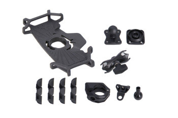 SW-Motech Universal Navi-Kit T-Lock Halter Smartphone groß Inkl 2" Klemmarm für Lenker/Spiegelgewinde