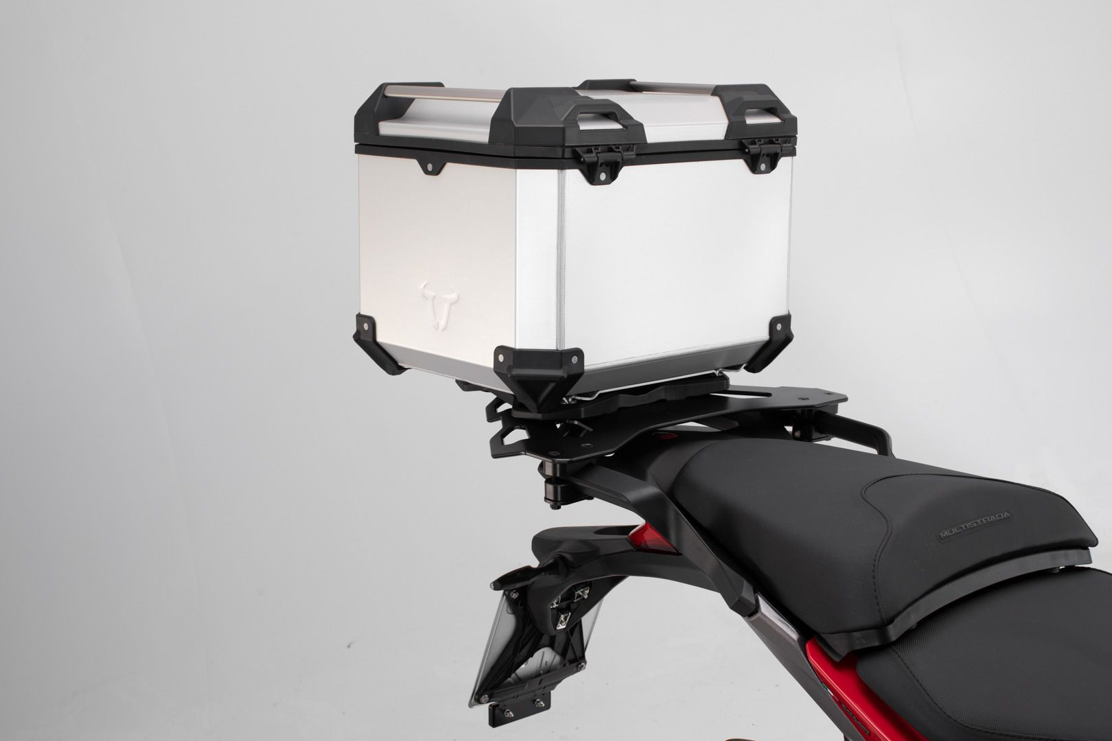SW-Motech TRAX ADV Topcase-System Silbern passt für Ducati Multistrada 1200 Enduro/950/1260/V2