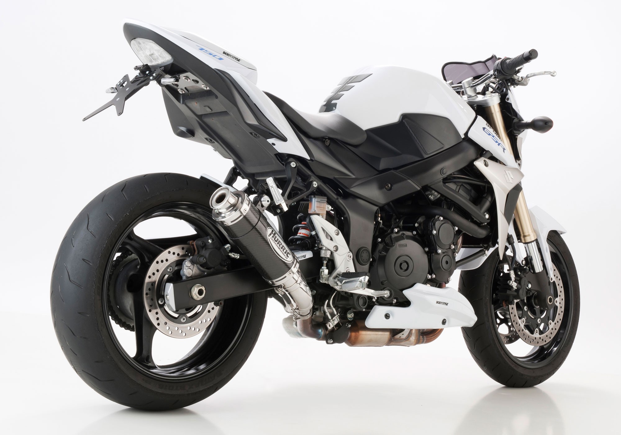 HURRIC Supersport Auspuff Short Carbon EG-BE passt für Suzuki GSR750