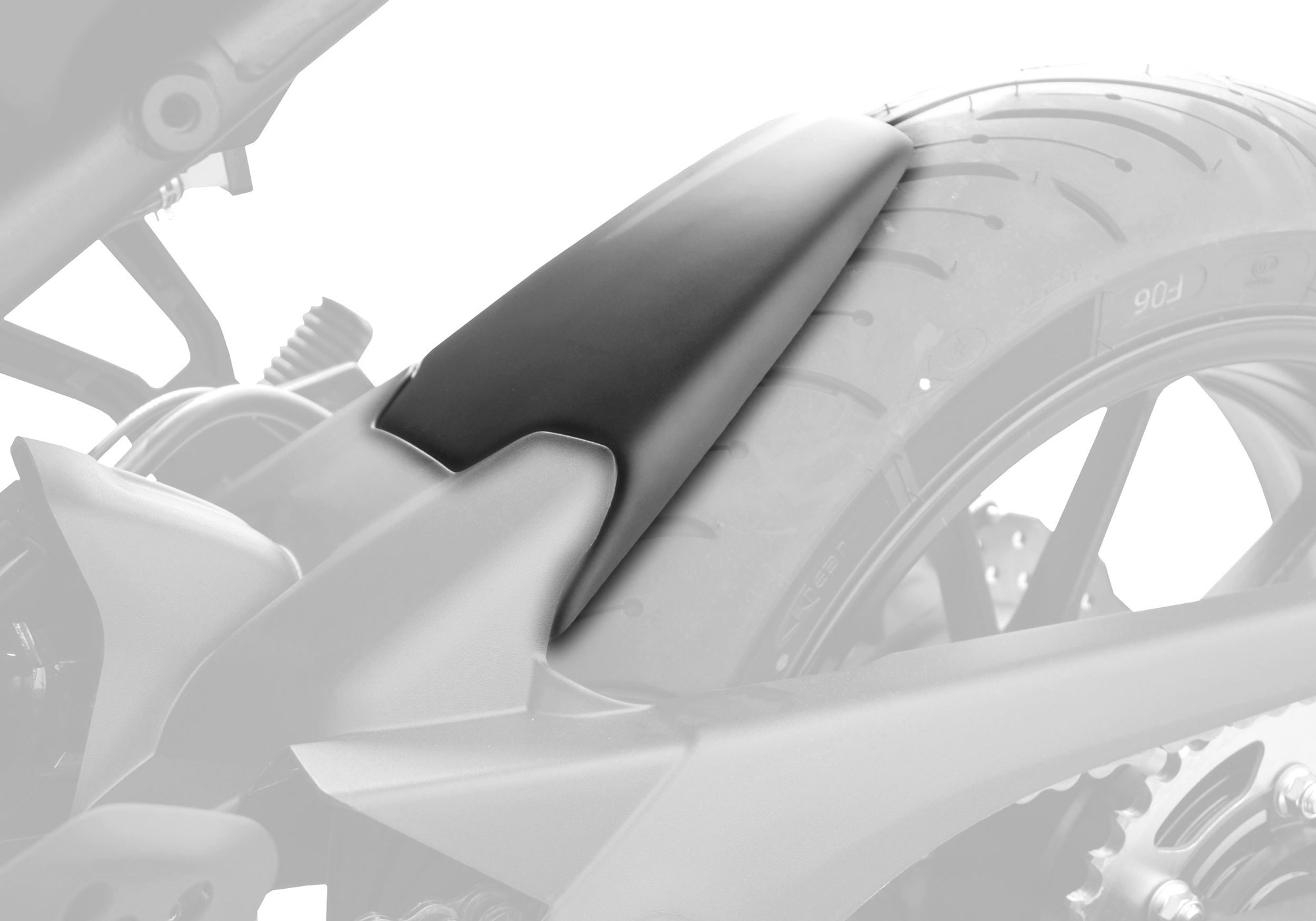 BODYSTYLE Hinterradabdeckungsverlängerung schwarz-matt passt für BMW S 1000 XR