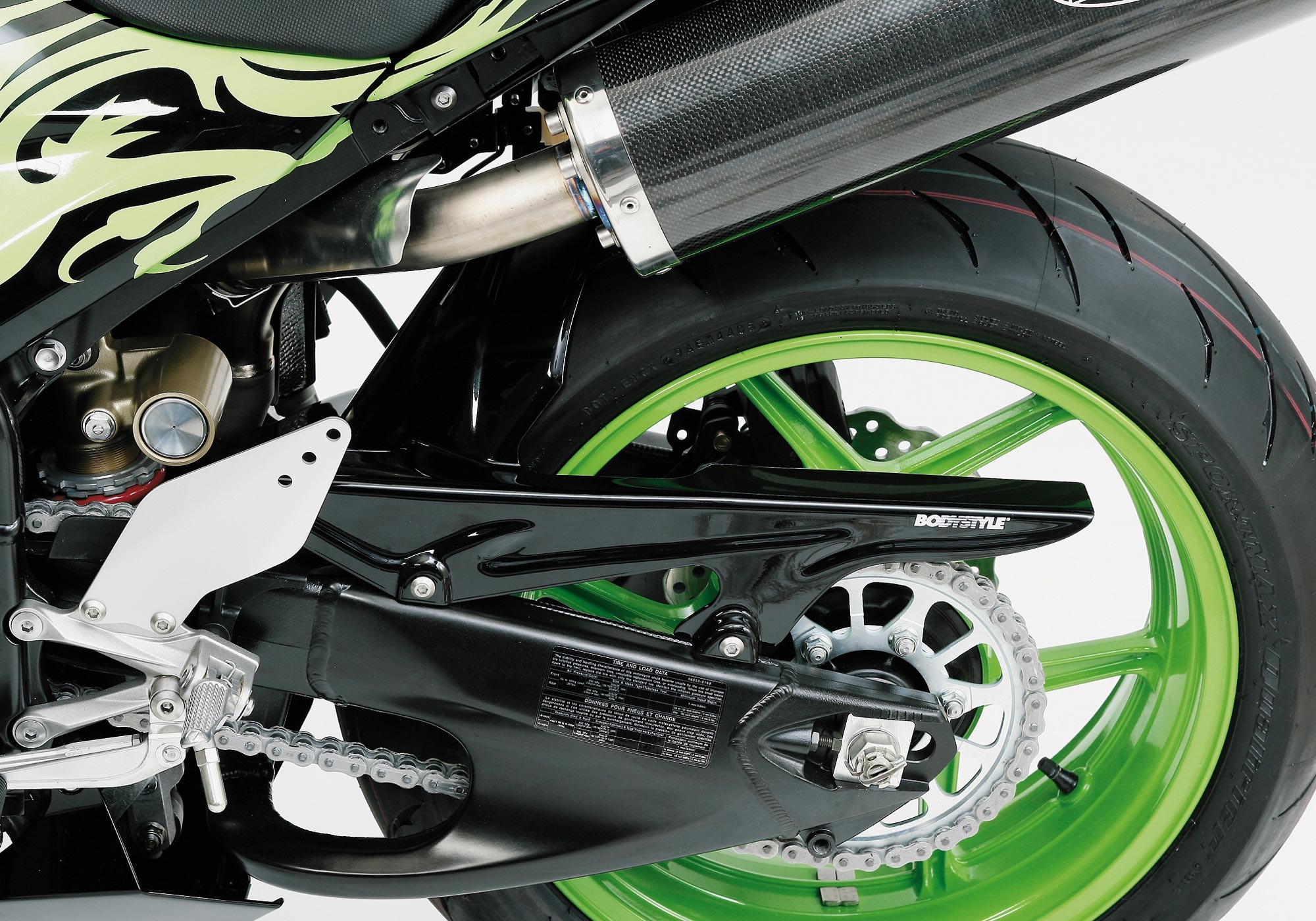 BODYSTYLE Sportsline Hinterradabdeckung unlackiert ABE passt für KAWASAKI ZX-10R
