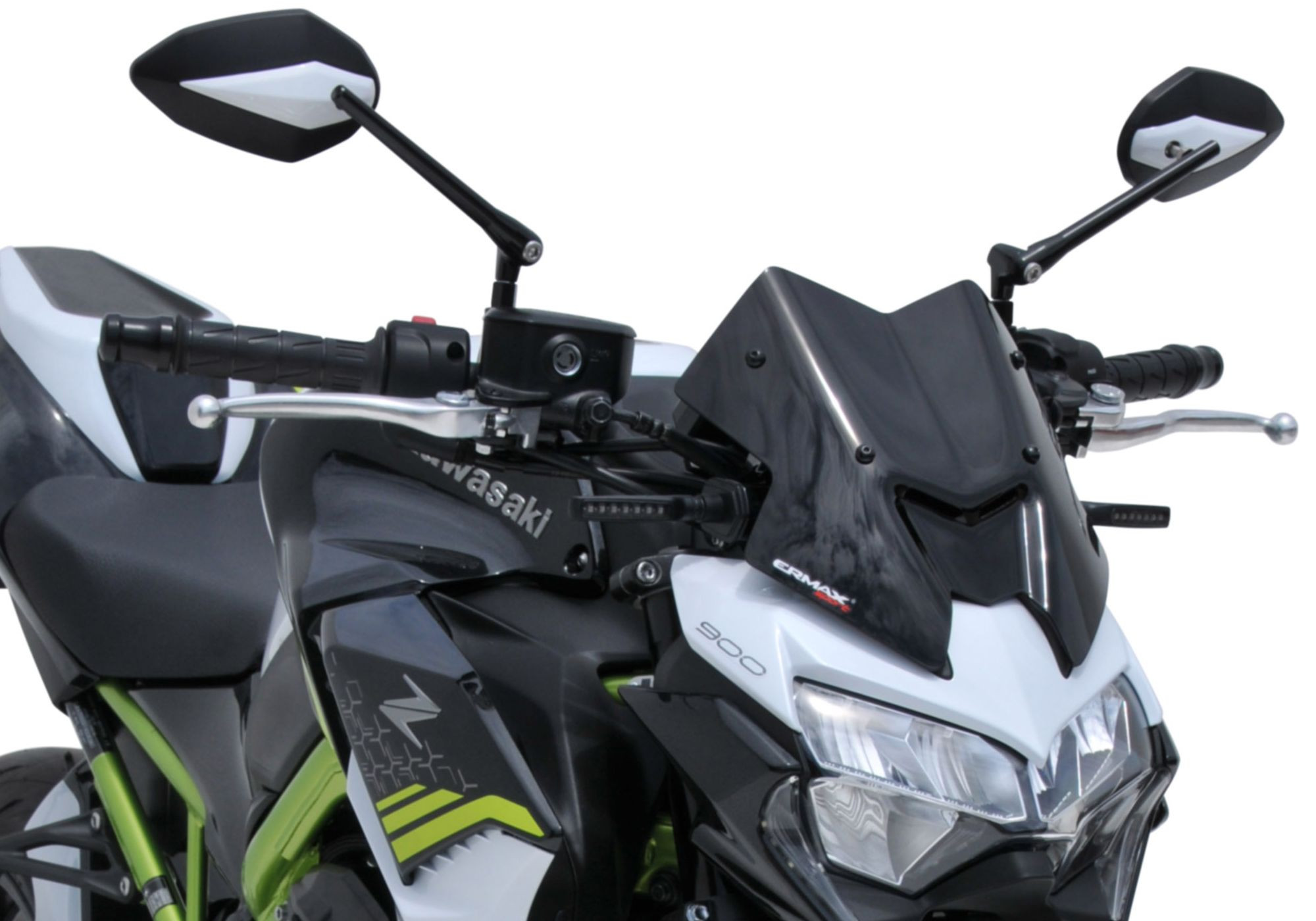 ERMAX Naked-Bike-Scheibe schwarz getönt ABE passt für Kawasaki Z900 (70 kW)