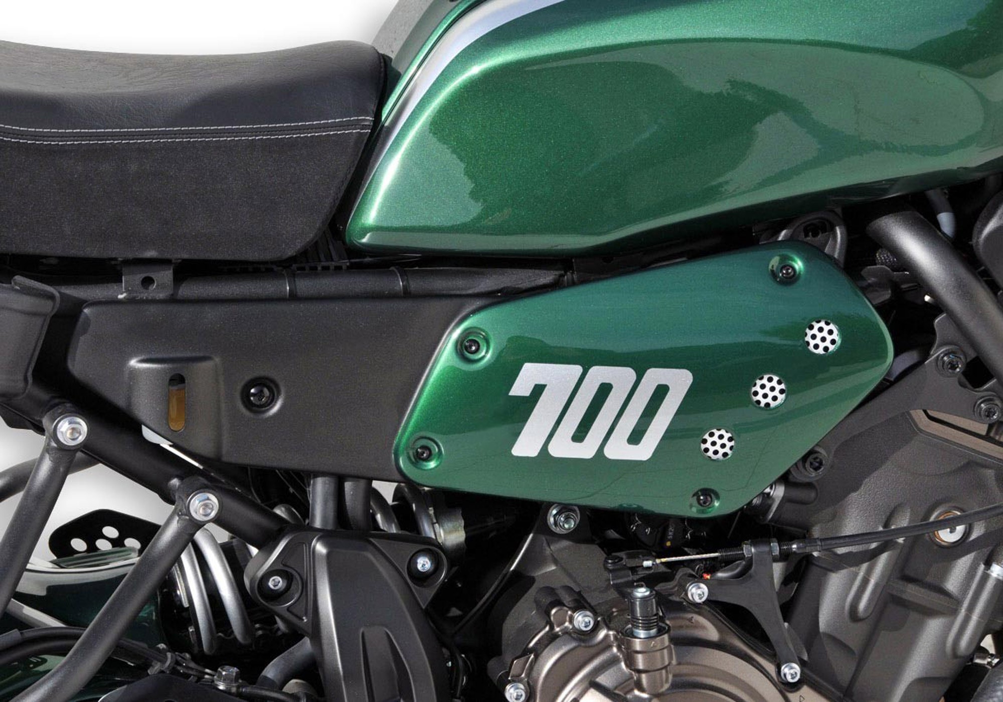 BODYSTYLE Sportsline Seitenteile grün/anthrazit Forest Green/Anthrazit passt für Yamaha XSR700