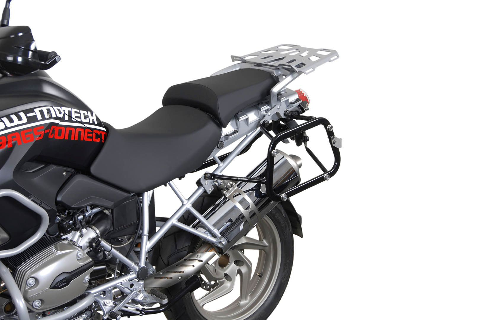 SW-Motech EVO Kofferträger Schwarz Verstärkt passt für BMW R1200GS(04-12)/Adv(06-13)