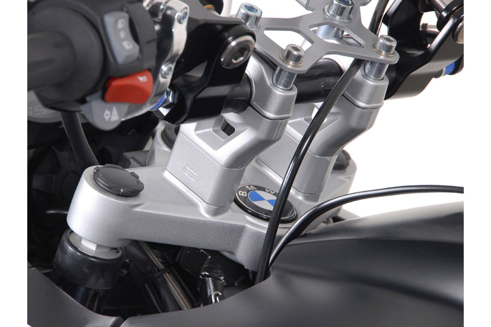 SW-Motech Lenkererhöhung H=30 mm Silbern passt für BMW R1200GS/Adventure(08-)