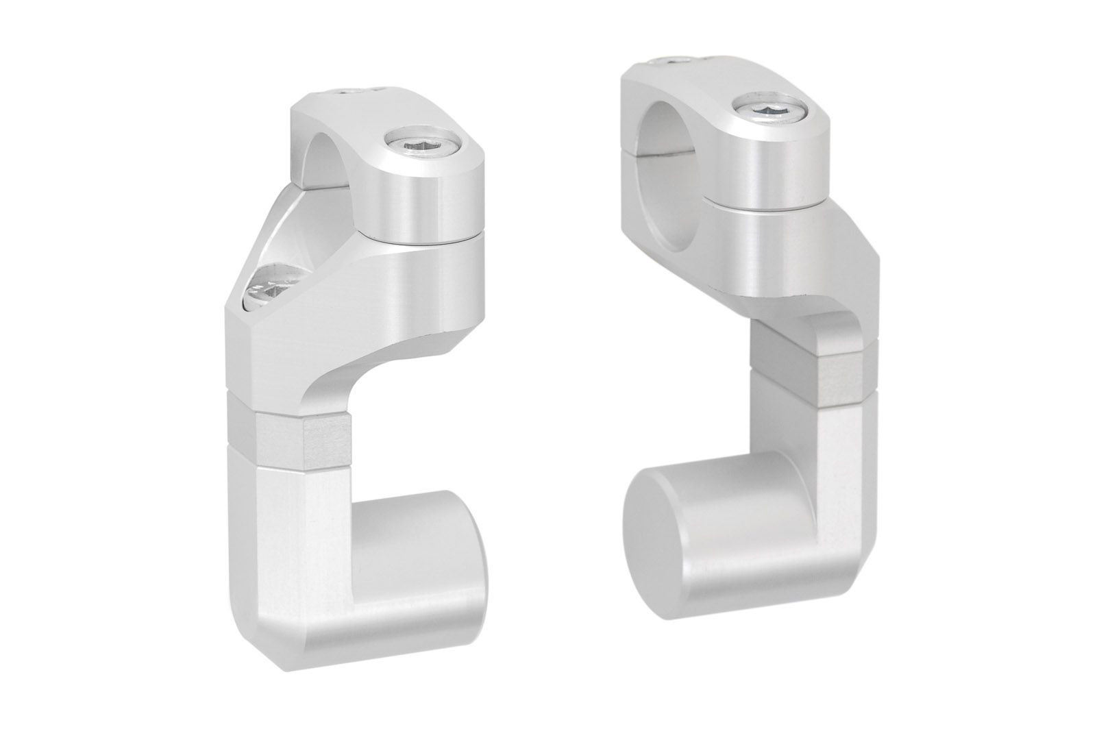 SW-Motech Vario-Lenkerverlegung für Ø 22 mm Lenker Erhöhung/Verlegung variabel Silbern
