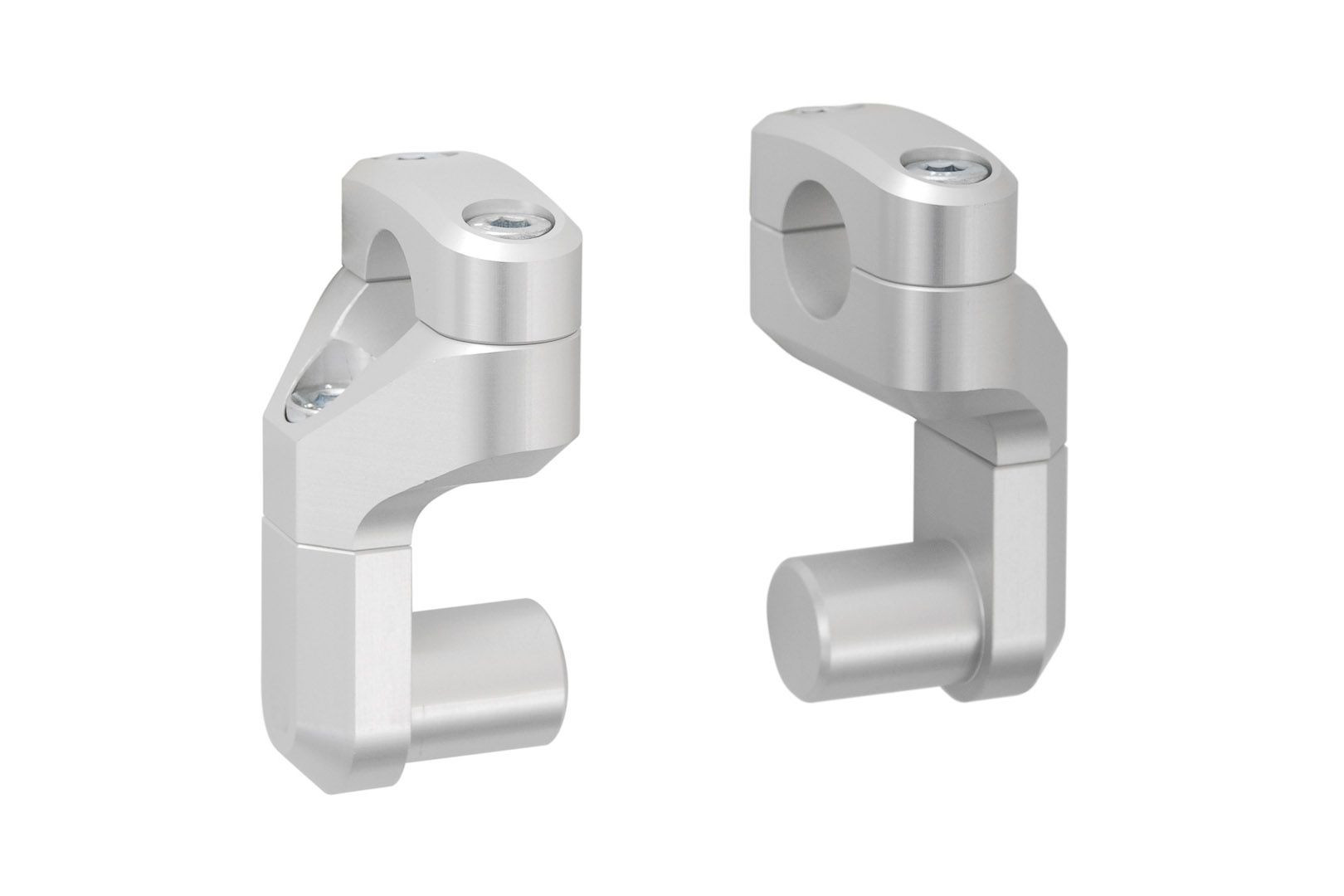 SW-Motech Vario-Lenkerverlegung für Ø 28 mm Lenker Erhöhung/Verlegung variabel Silbern