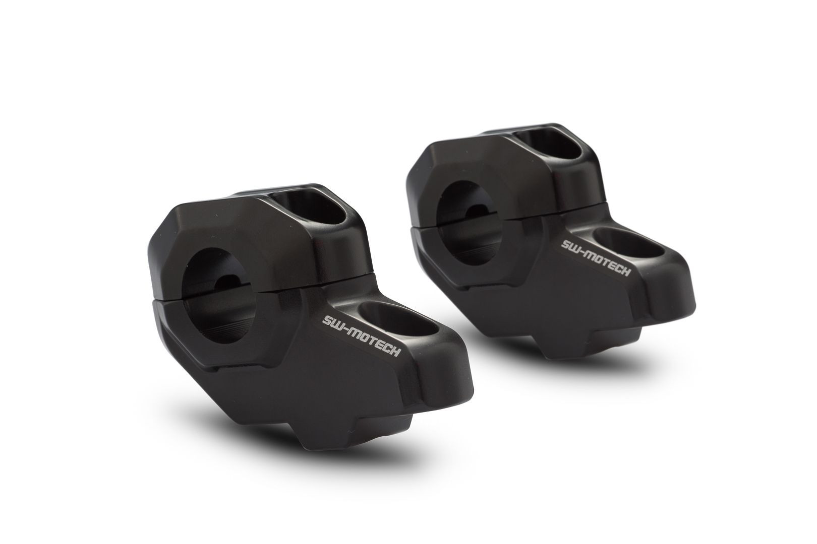 SW-Motech Lenkerverlegung für Ø 22 mm Lenker H=30 mm Verlegung um 21 mm Schwarz