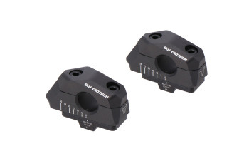 SW-Motech Lenkerverlegung variabel für Ø22 Lenker H=25 mm Verlegung 5/10/15/20/25/30 mm Schwarz