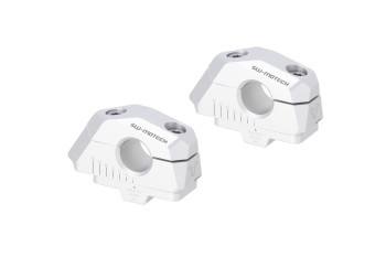 SW-Motech Lenkerverlegung variabel für Ø22 Lenker H=25 mm Verlegung 5/10/15/20/25/30 mm Silbern
