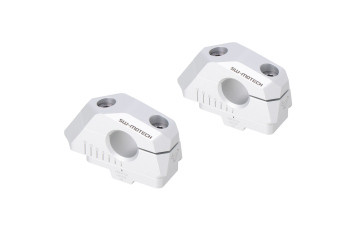 SW-Motech Lenkerverlegung variabel für Ø22 Lenker m. Versatz Silbern passt für BMW F 750 GS(17-)/F 800 GS(23-)