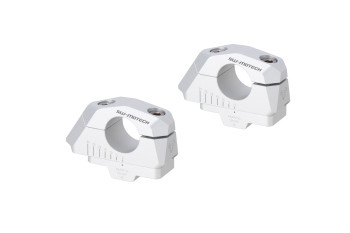 SW-Motech Lenkerverlegung variabel für Ø28 Lenker m. Versatz Silbern passt für BMW F 850 GS/Adv(17-), F 900 GS(23-)