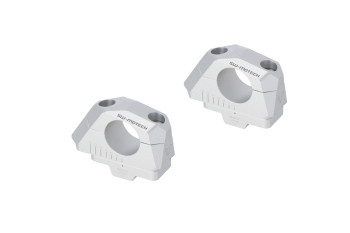 SW-Motech Lenkerverlegung variabel für Ø32 Lenker H=30 mm Verlegung 5/10/15/20/25/30 mm Silbern