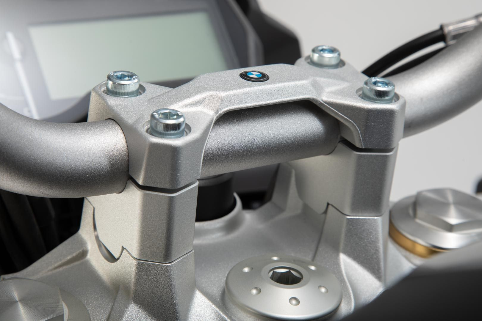 SW-Motech Lenkererhöhung H=30 mm Silbern passt für BMW F 850 GS/Adv, F 900 GS