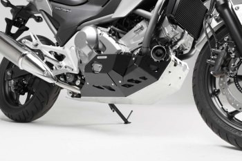SW-Motech Motorschutz Schwarz/Silbern passt für Honda NC700/NC750 mit DCT