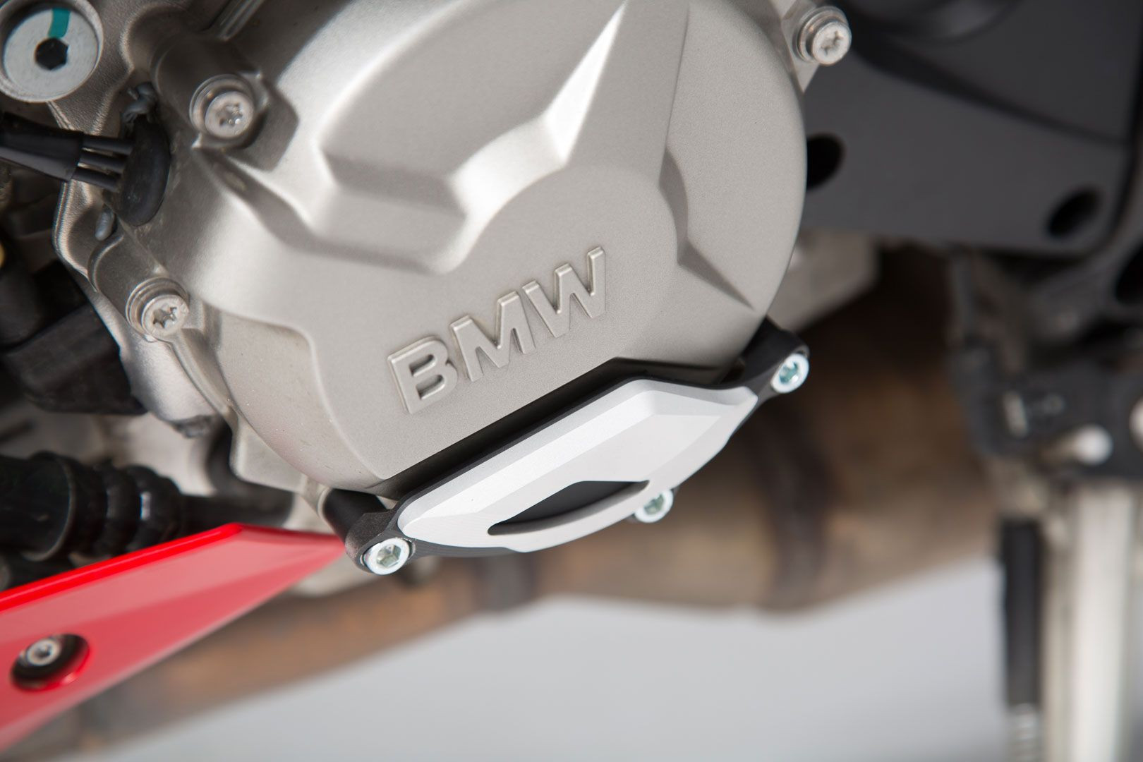 SW-Motech Motorgehäusedeckel-Schutz Schwarz/silbern BMW S1000R/RR/XR. St.