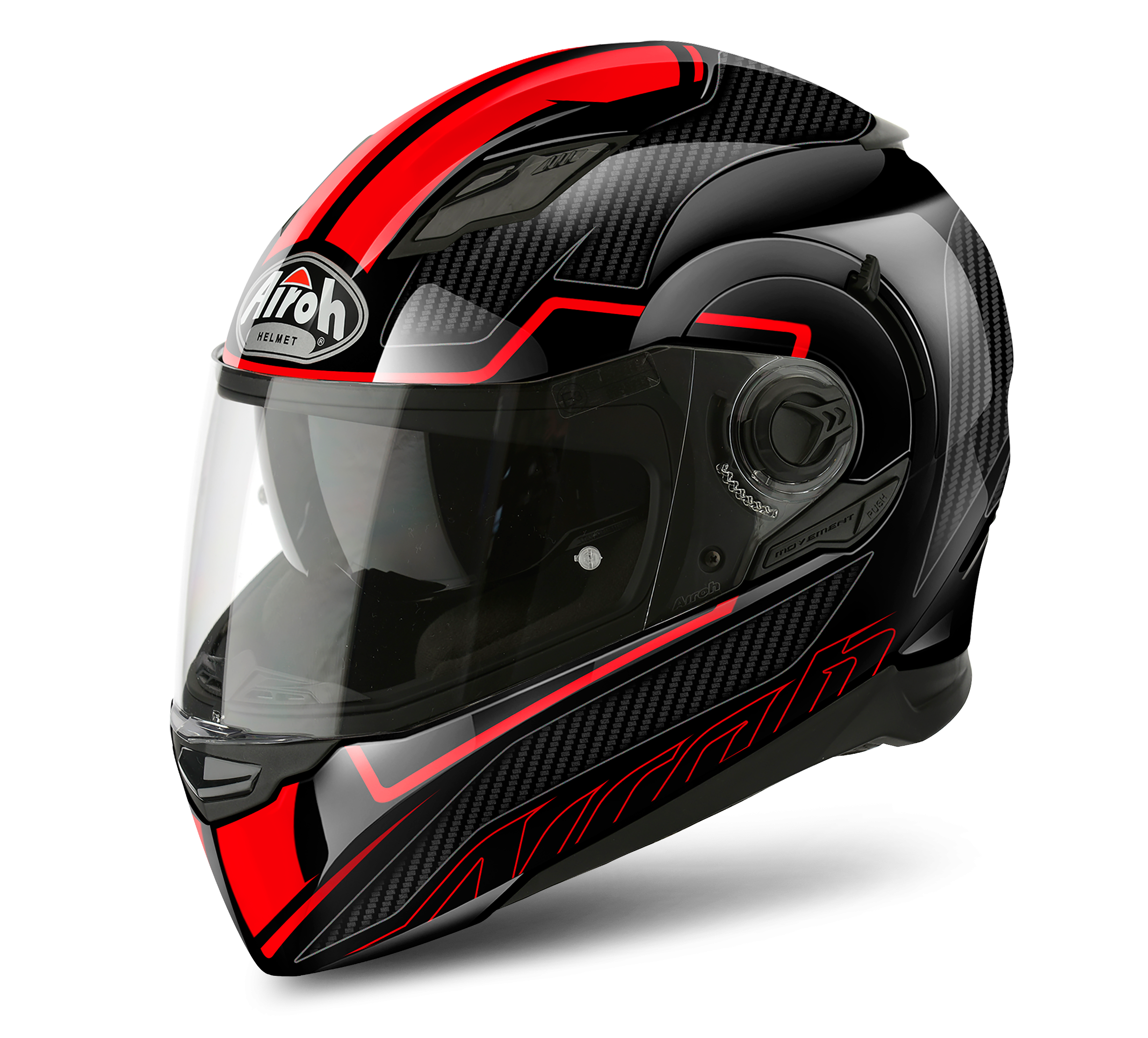 AIROH MOVEMENT-S FASTER RED GLOSS Integral Motorradhelm L