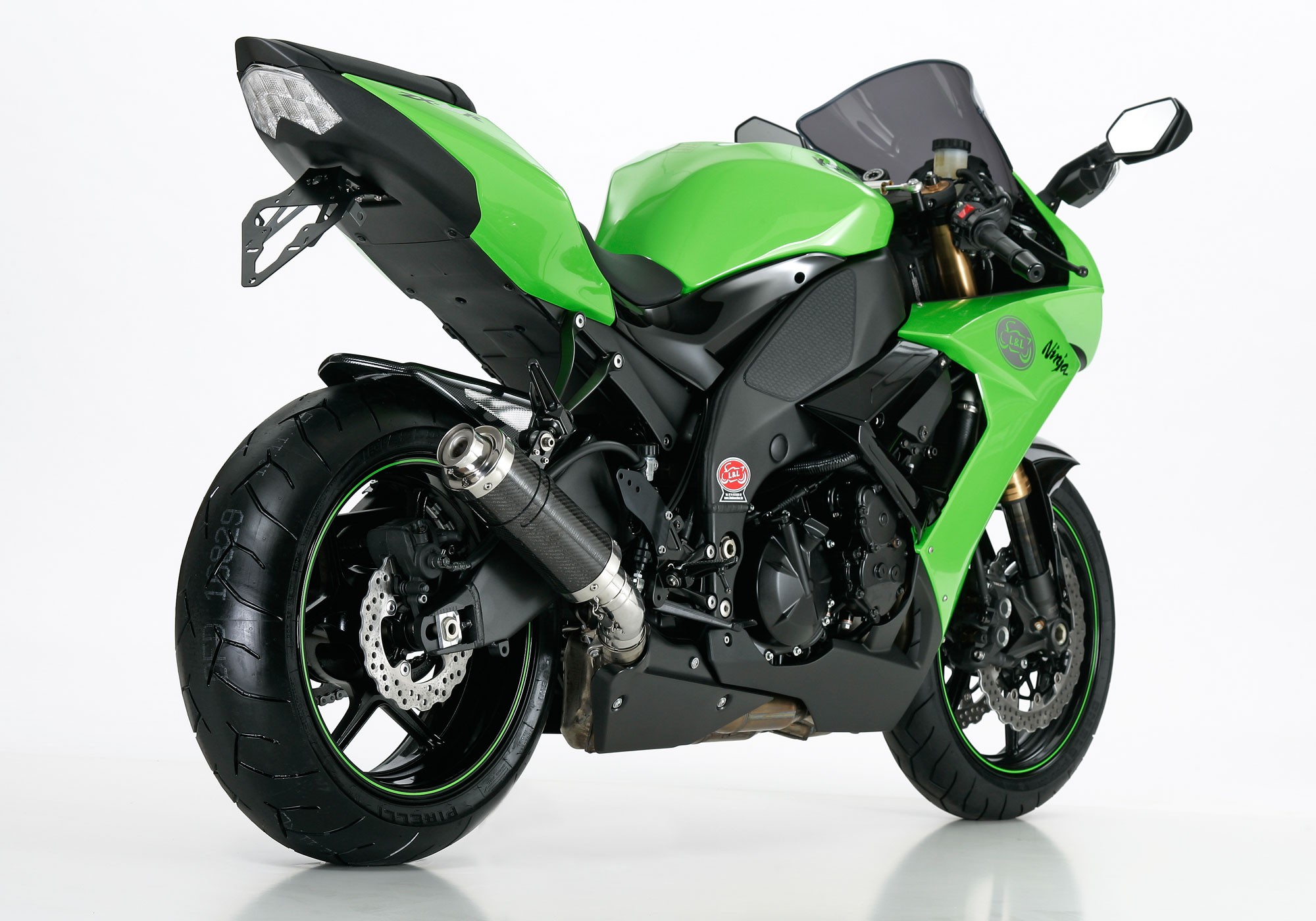 HURRIC Supersport Auspuff Short Carbon EG-BE passt für Kawasaki ZX-10R