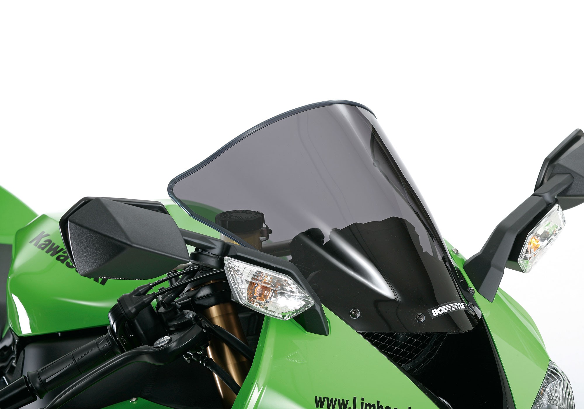 BODYSTYLE Racing Cockpitscheibe schwarz getönt ABE passt für KAWASAKI ZX-10R(06-