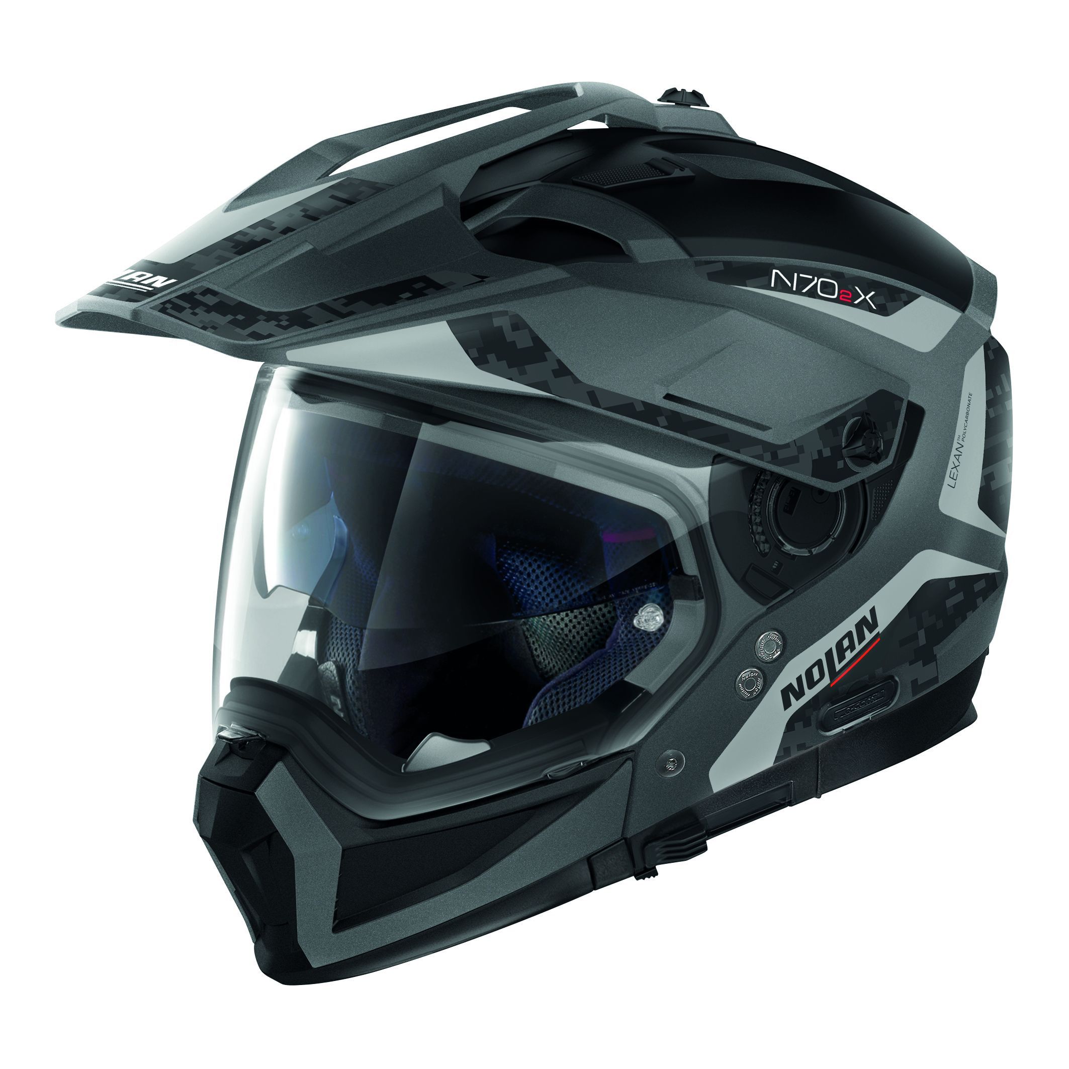 NOLAN Crossover Helm N70-2X Torpedo N-Com Flat Lava Grey 41 Gr:2XS-3XL