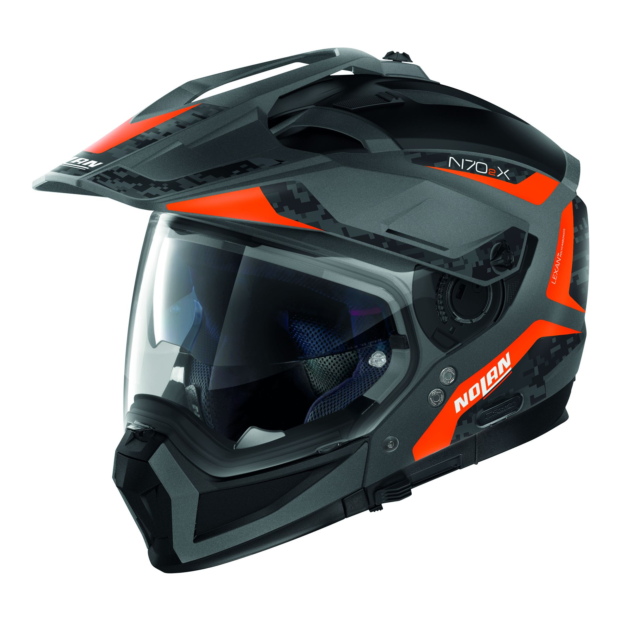 NOLAN Crossover Helm N70-2X Torpedo N-Com Flat Lava Grey 44 Gr:2XS-3XL