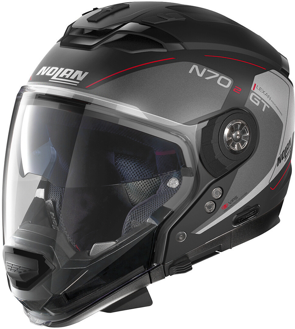 NOLAN Crossover Helm N70-2GT N-COM LAKOTA, Red Flat Black 35 Gr: 2XS-3XL