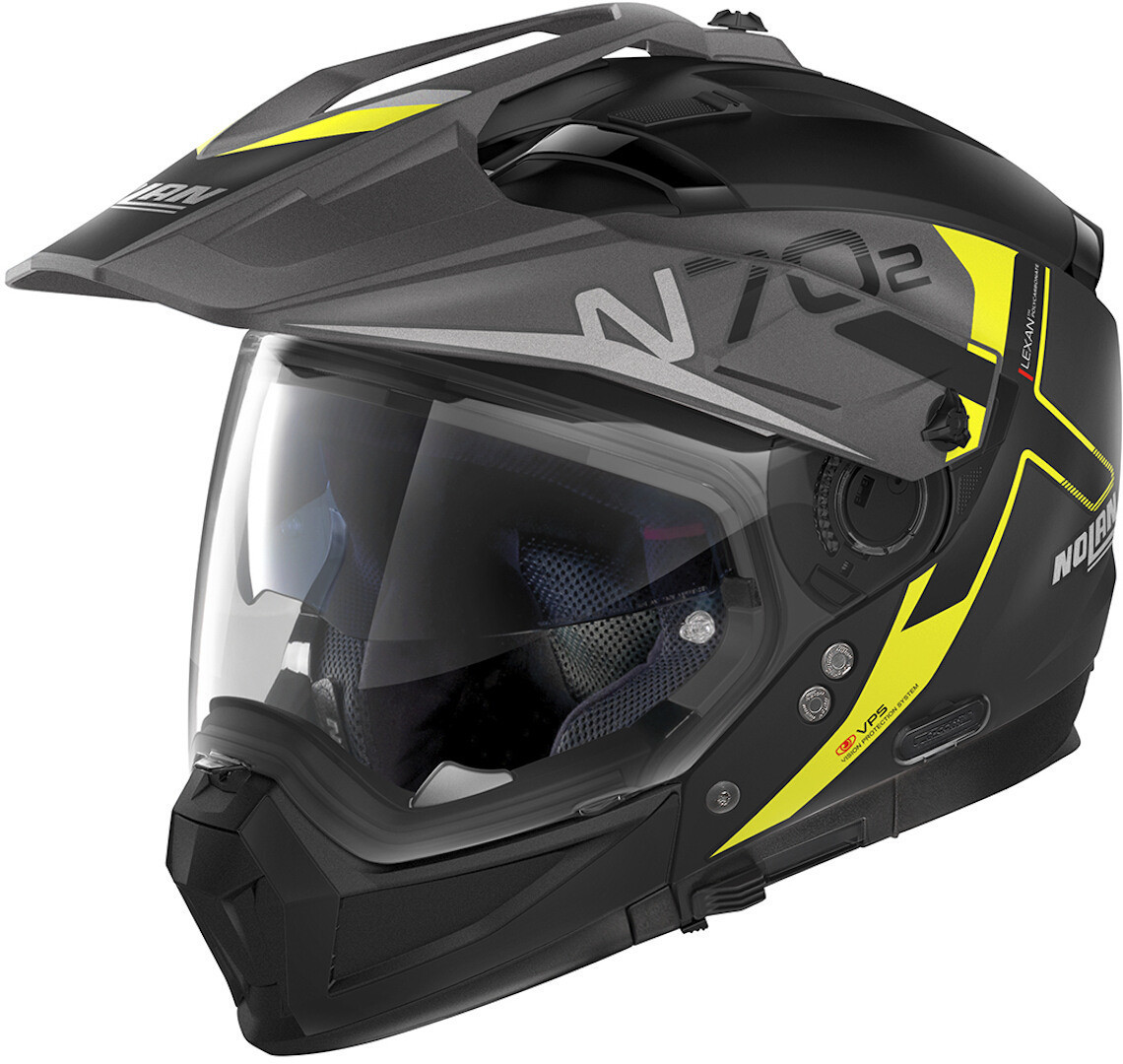 NOLAN Crossover Helm N70-2X N-COM BUNGEE, Yellow Flat Black 36 Gr: 2XS-3XL