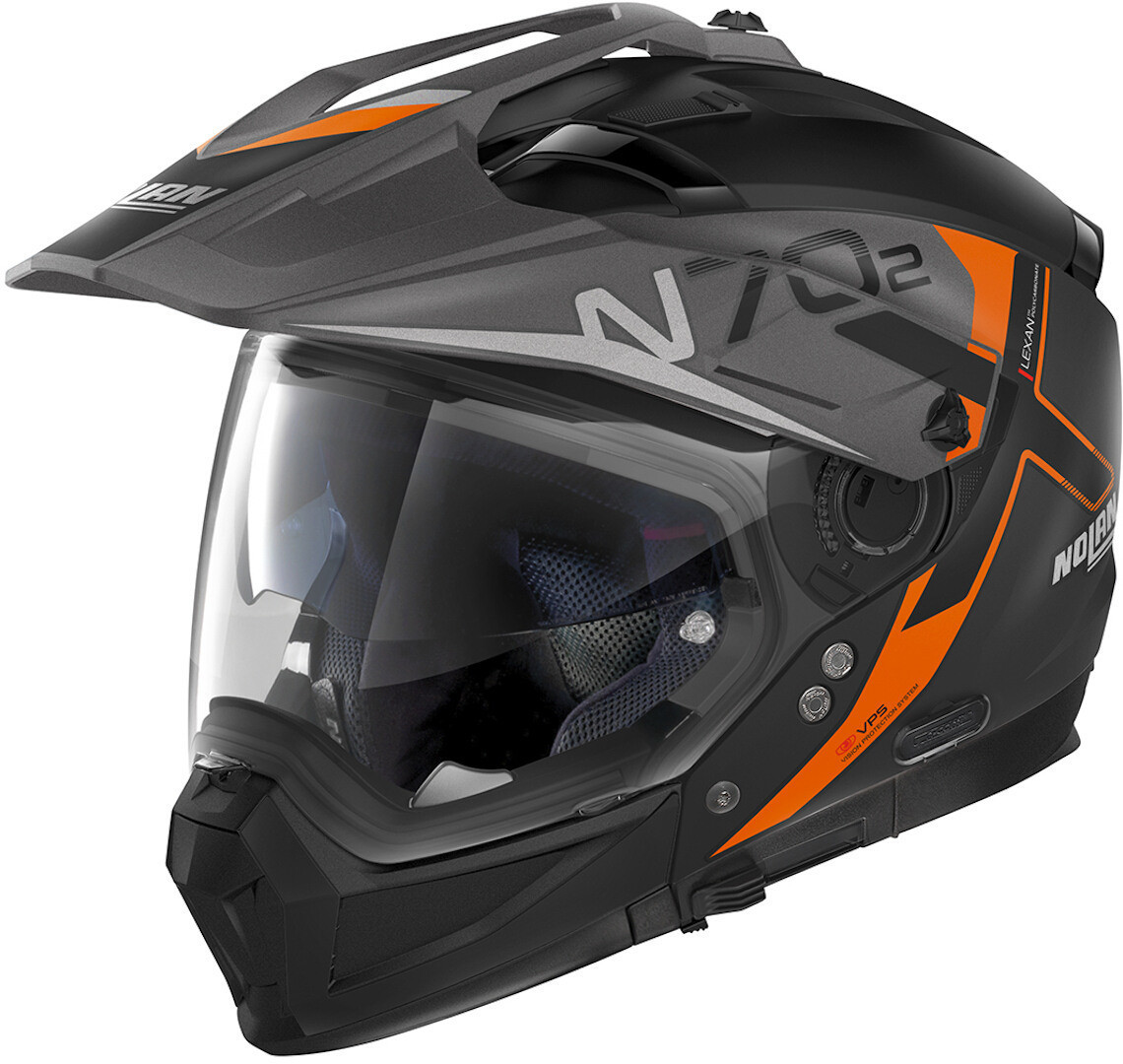 NOLAN Crossover Helm N70-2X N-COM BUNGEE, Orange Flat Black 37 Gr: 2XS-3XL