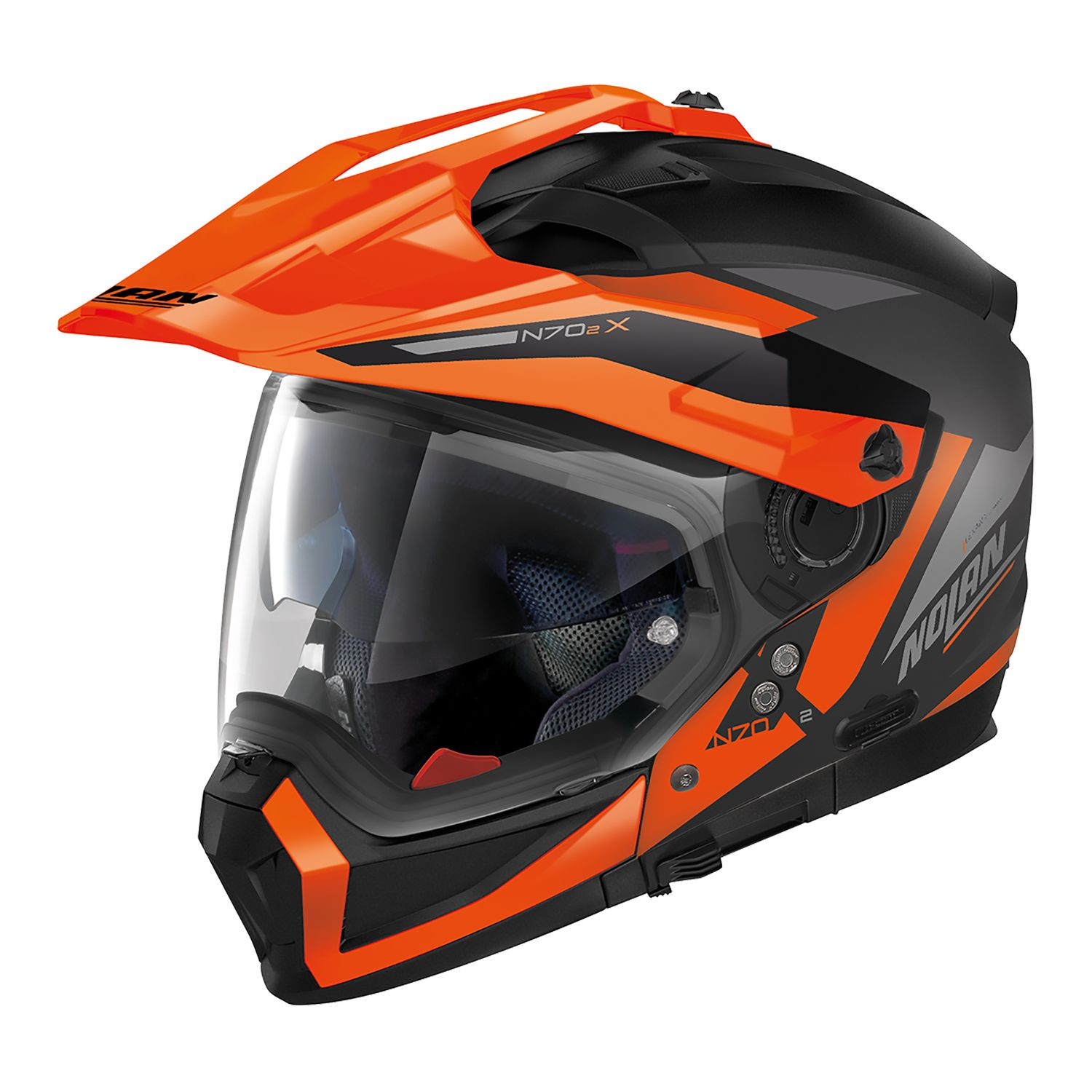 Nolan Crossoverhelm N70-2 X 06 STUNNER N-C 052 Matt Schwarz Orange ECE 22.06