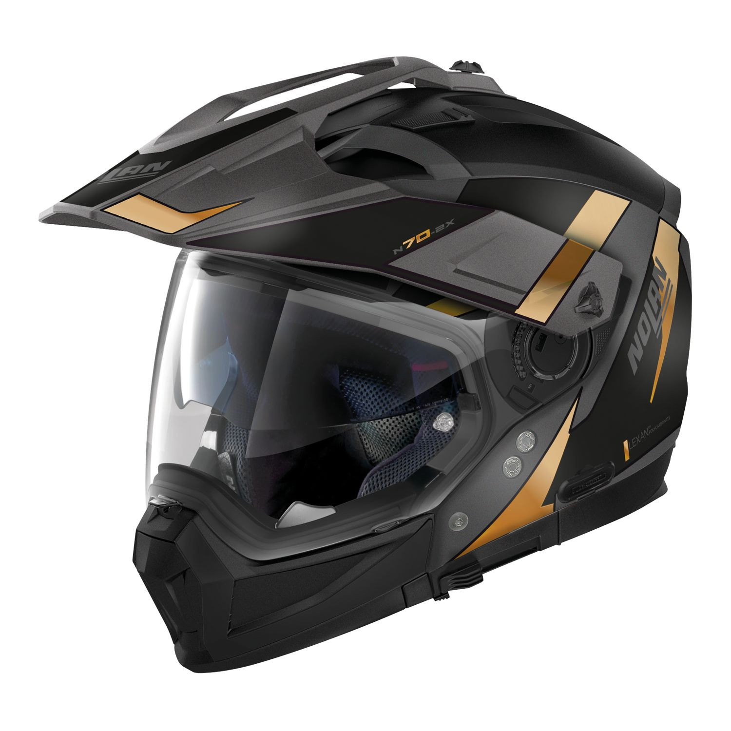 Nolan Crossoverhelm N70-2 X 06 SKYFALL N-C 059 Lavagrau Schwarz Gold ECE 22.06