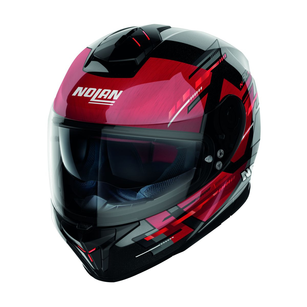 Nolan Integralhelm N80-8 METEOR N-COM 68 Schwarz Metallic Rot Gr:2XS-3XL Schwarz Metallic Rot ECE 22.06