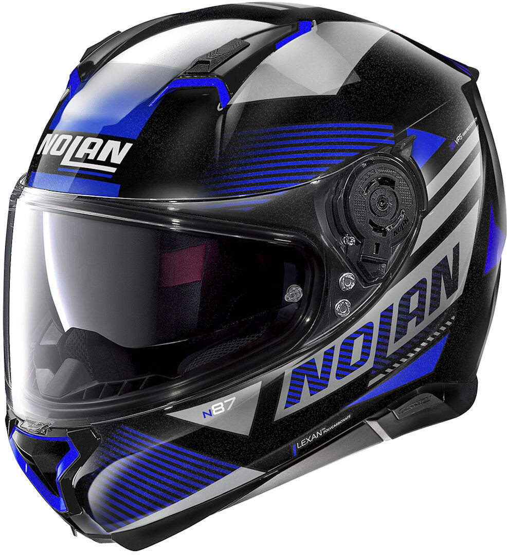 NOLAN Integral Helme N87 N-COM JOLT, Metal Black Blue 102 Gr: M