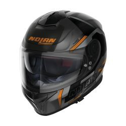 Nolan Integralhelm N80-8 WANTED N-COM 073 Lavagrau Schwarz Orange ECE 22.06