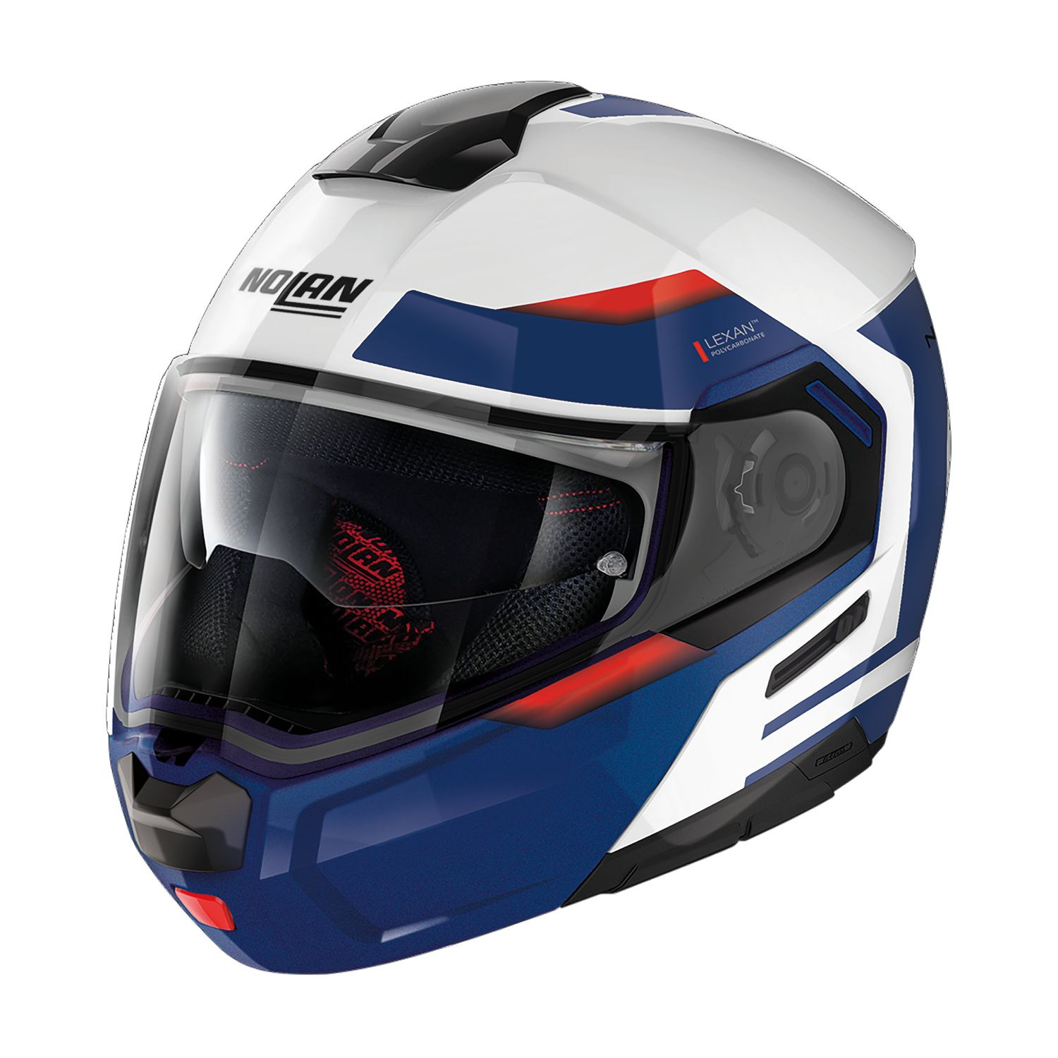Nolan Klapphelm N90-3 06 REFLECTOR N-C 038 Weiss Blau Rot ECE 22.06