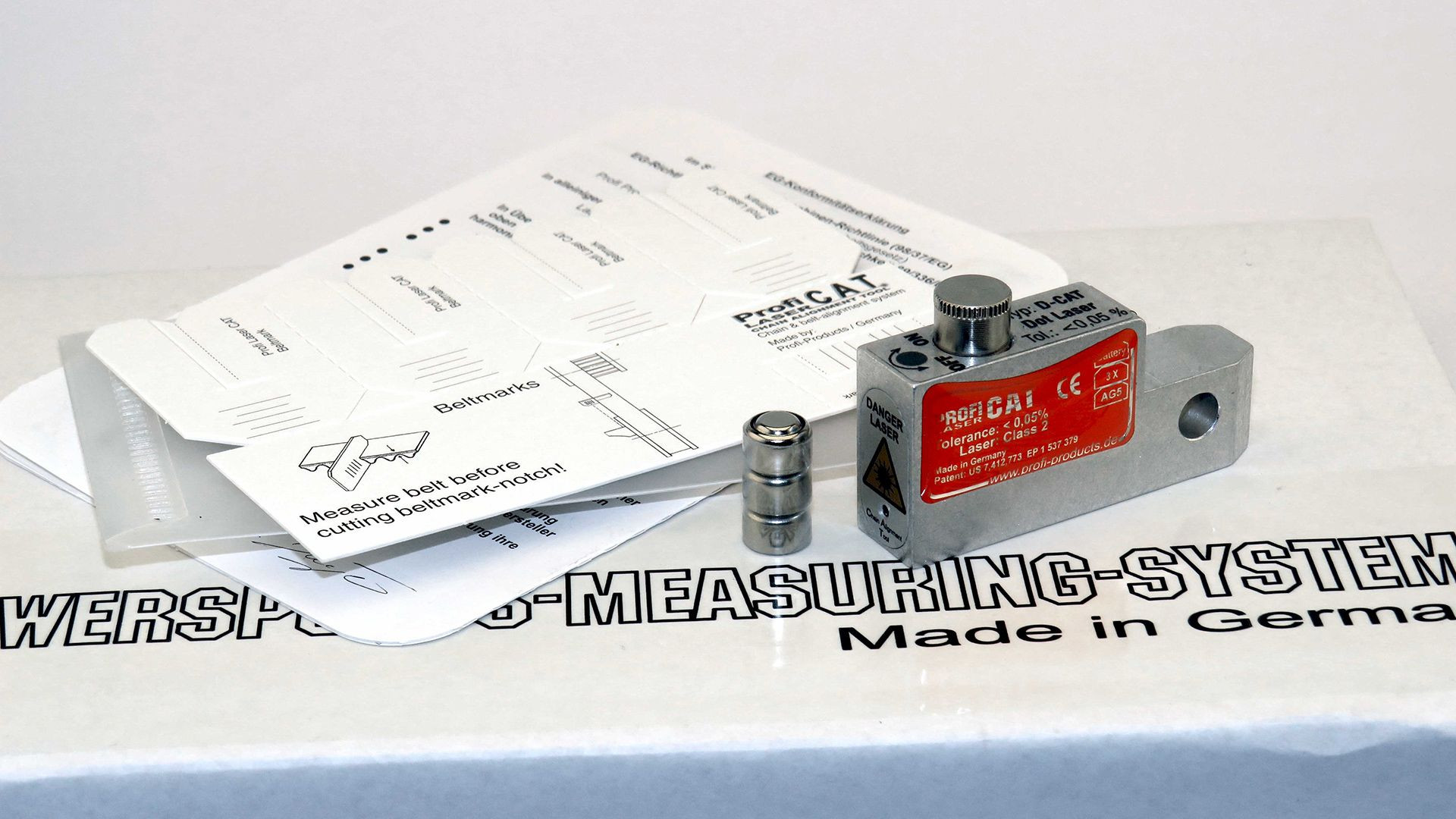 PROFI PRODUCT 12mm - D-CAT Punkt Laser Kettenfluchttester