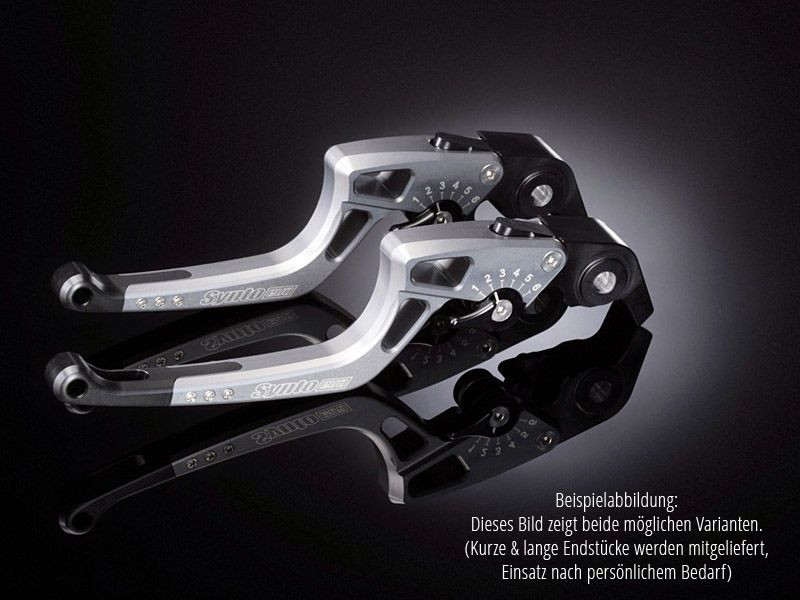 ABM Synto Evo Kupplungshebel, silber/schwarz, Honda CBF/CBR 600/900 (Stück)