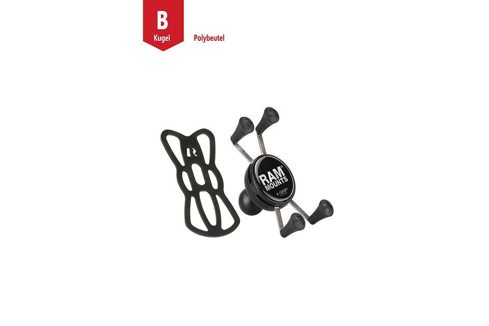 RAM Mounts X-Grip Universal Halteklammer für Smartphones - mit B-Kugel (1 Zoll) (Stück)