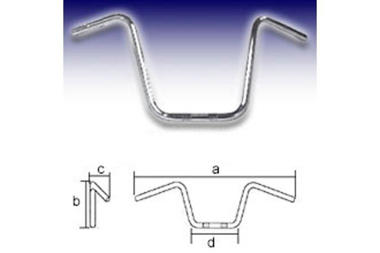 FEHLING Lenker APE Hanger Narrow Style Small 1 Zoll, H25, chrom universal (Stück)