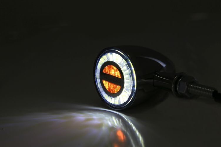HIGHSIDER LED-Blinker/Positionsleuchte ROCKET CLASSIC, schwarz (Paar)