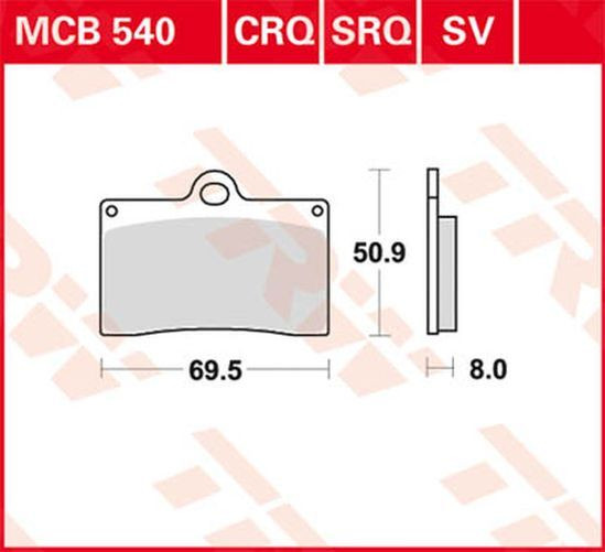 TRW Lucas Bremsbelag MCB540 (Satz)