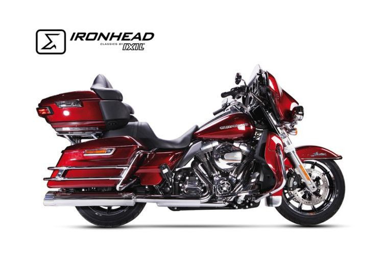 IRONHEAD Edelstahl Auspuff Harley-Davidson Touring Road King, 06-16 (Paar)