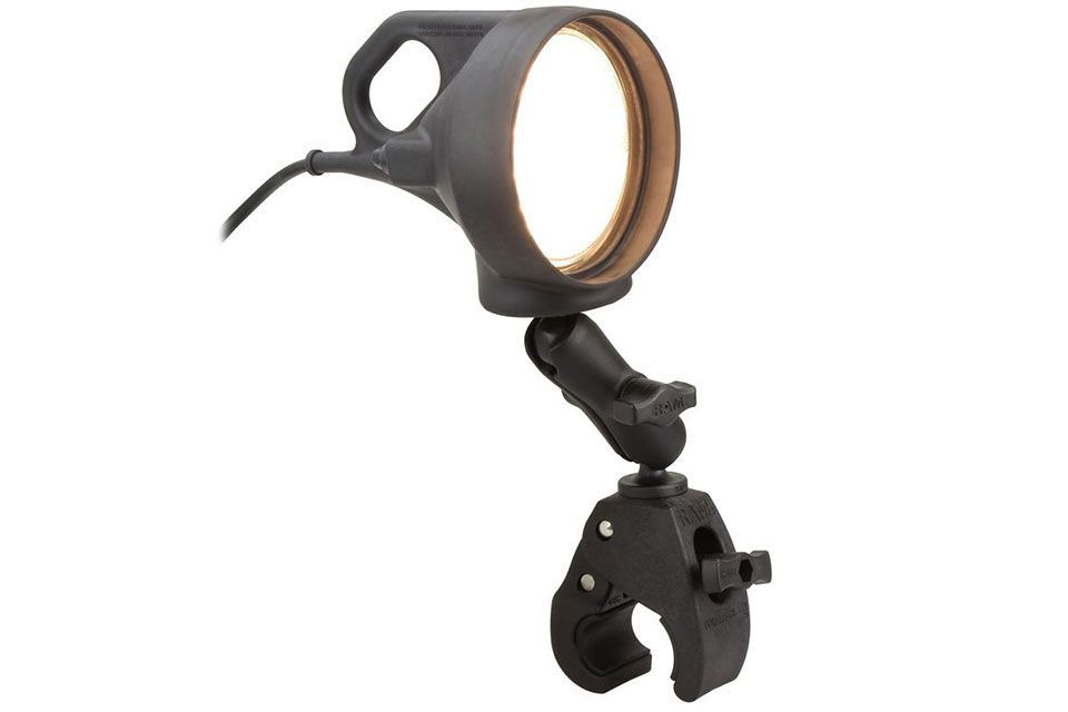 RAM Mounts Spotlight mit Tough-Claw Halterung - Tough-Claw (mittel), mittlerer Verbindungsarm (Stück)