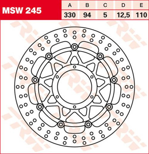 TRW Lucas Bremsscheibe MSW245, schwimmend honda (Stück)