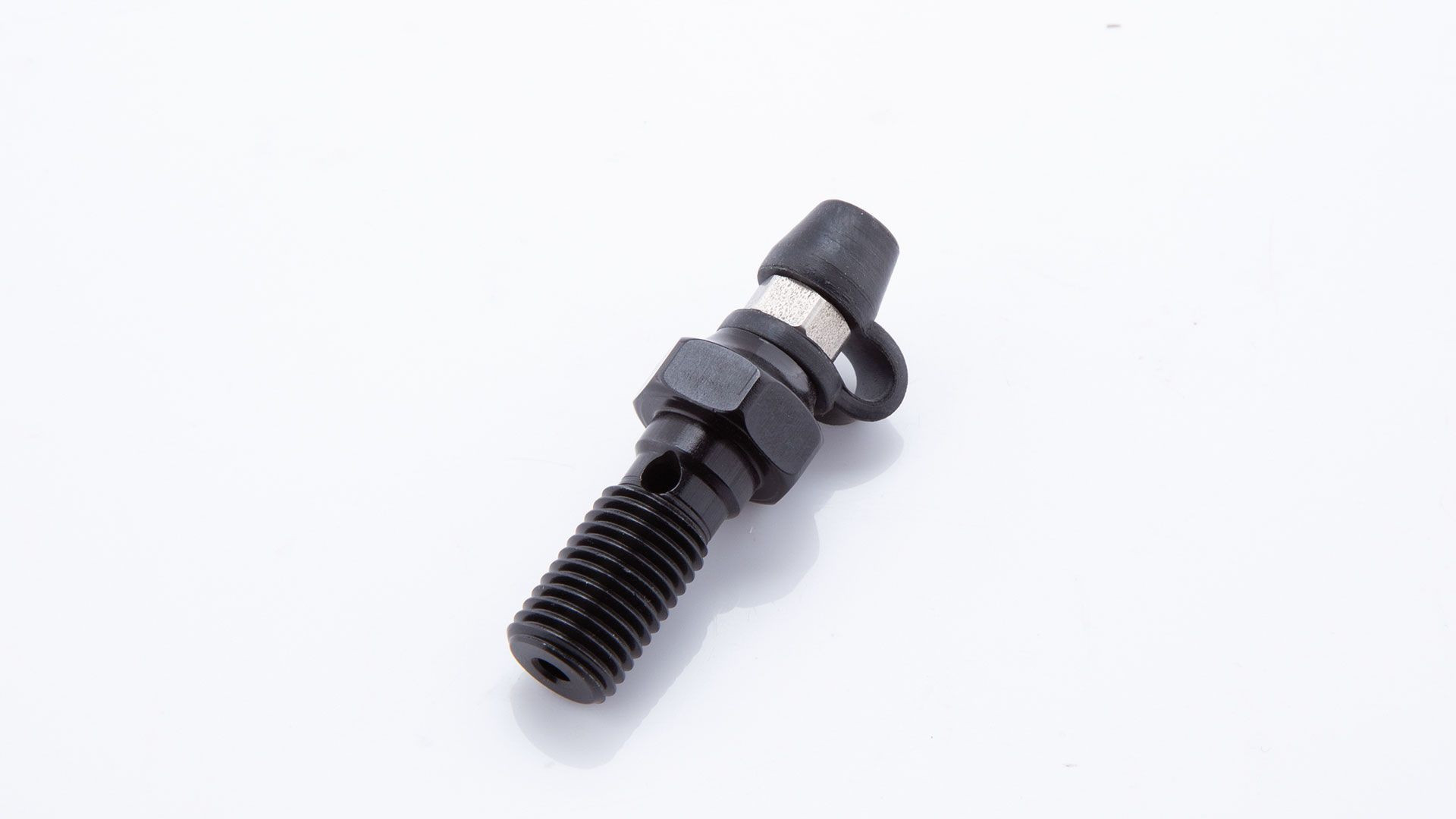 LSL Alu-Hohlschraube M10x1.25, schwarz, mit Entlüfternippel (Stück)